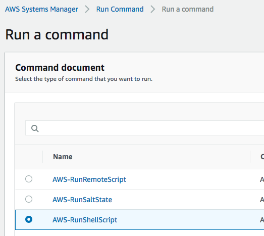 command list